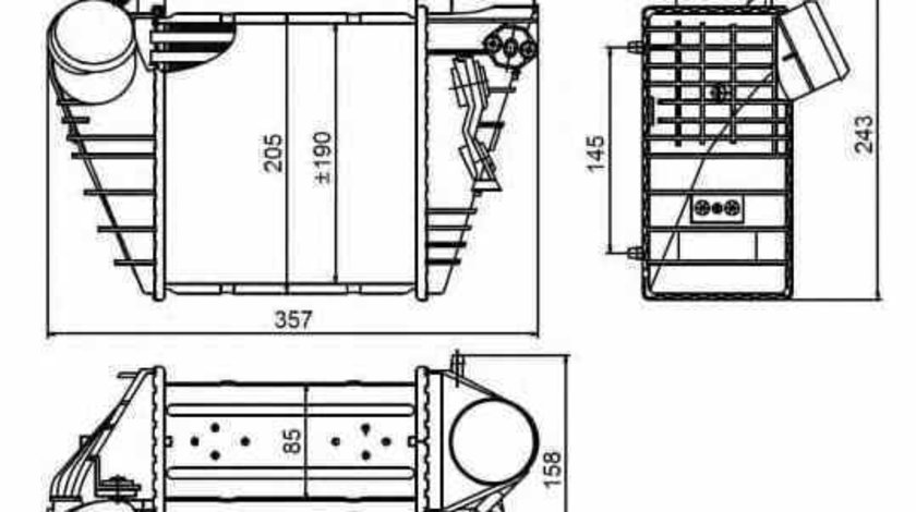 Radiator intercooler AUDI A3 8L1 NRF 30847