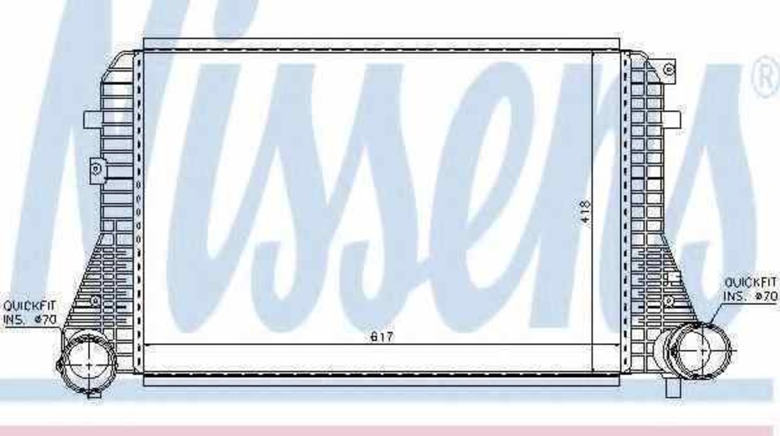 Radiator intercooler AUDI A3 8P1 NISSENS 96715