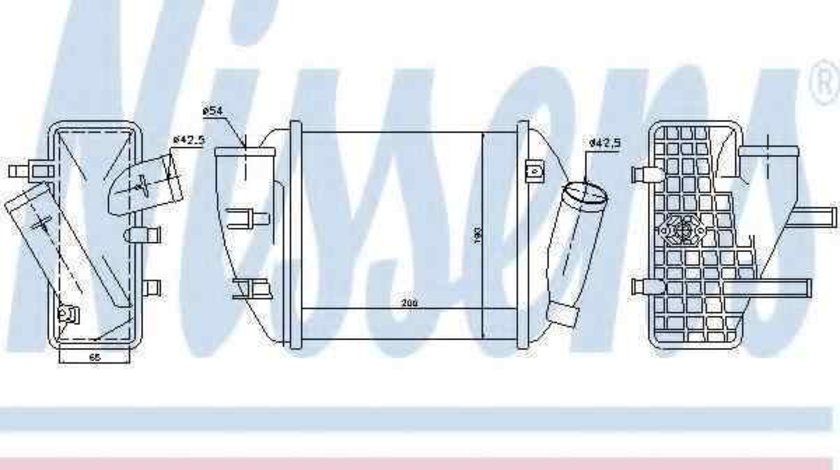 Radiator intercooler AUDI A4 (8E2, B6) NISSENS 96708