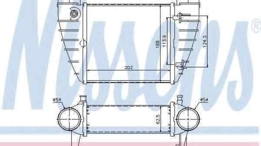 Radiator intercooler AUDI A4 (8EC, B7) NISSENS 96426