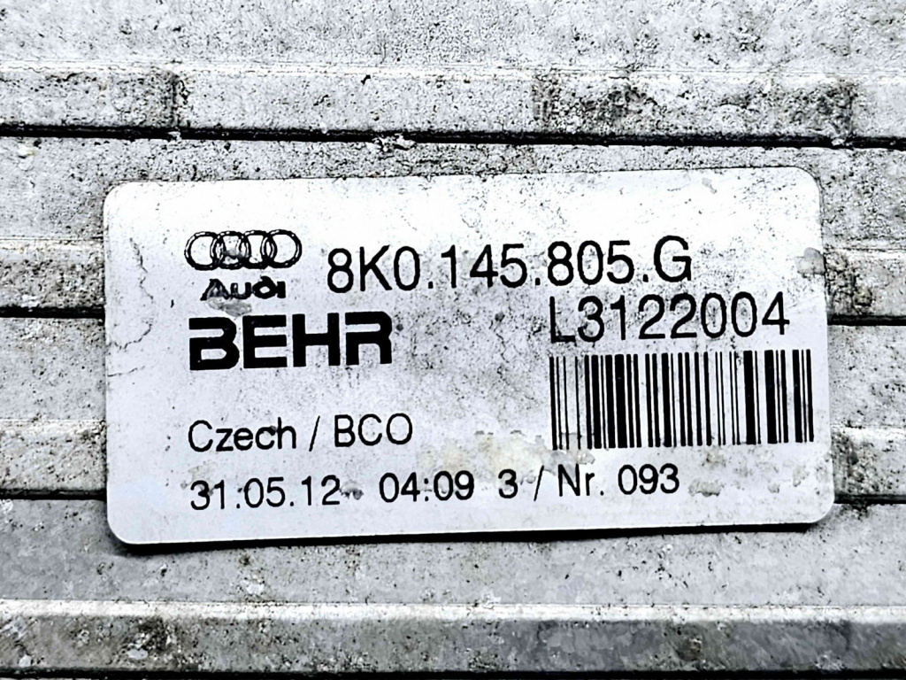 Radiator intercooler AUDI A4 (8K2, B8) [Fabr 2008-2015] 8K0145805G 2.0 TDI CGLB 125KW / 170CP