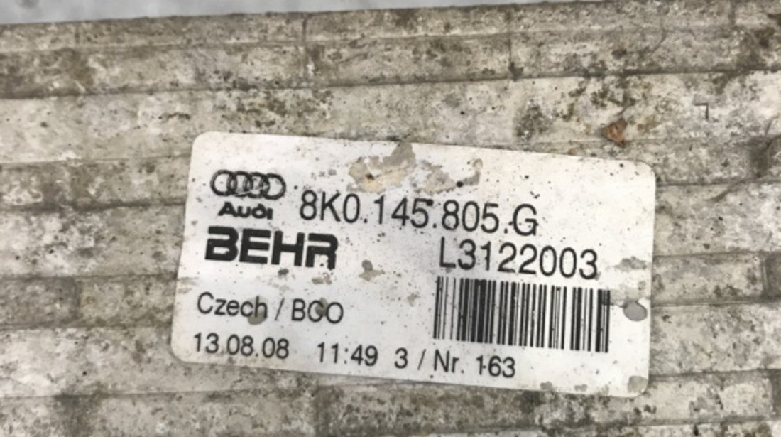 Radiator intercooler Audi A4 B8 Avant 2.0 TDI Multitronic LAT MMV LLA KSR 143cp sedan 2010 (8K0145805G)