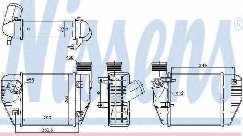 Radiator intercooler AUDI A6 Avant 4F5 C6 NISSENS 96544