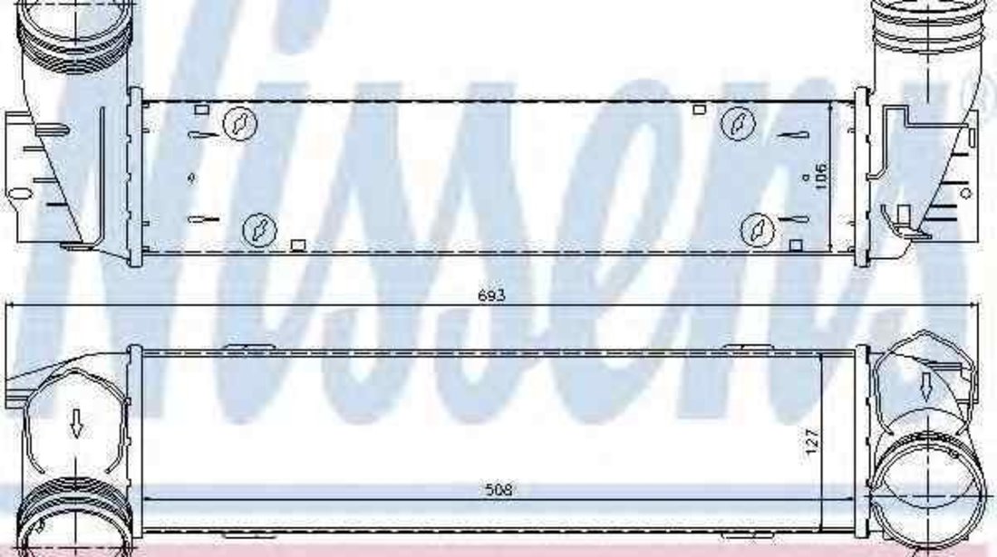 Radiator intercooler BMW 3 cupe (E92) NISSENS 96595