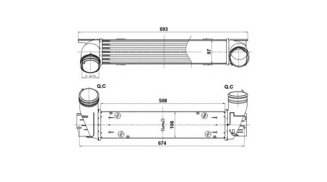 Radiator intercooler BMW 3 (E90) 2005-2011 #3 057033N
