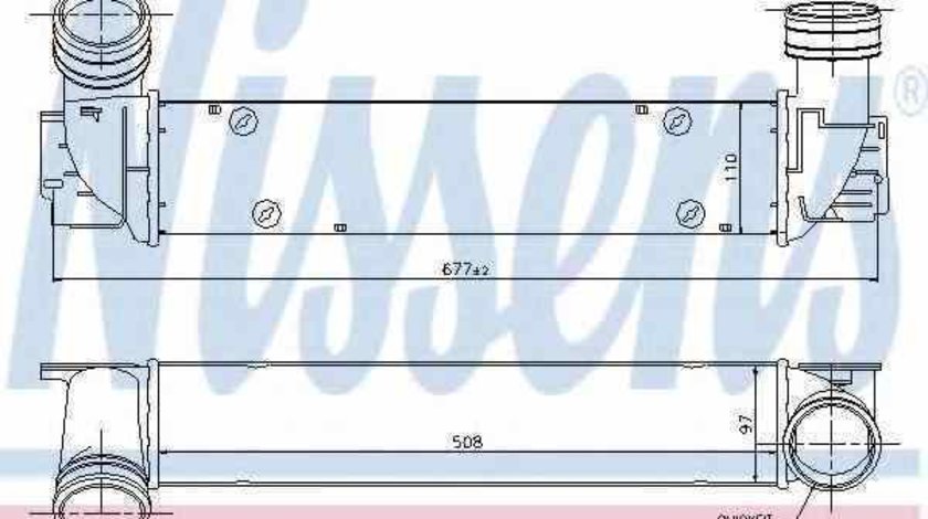 Radiator intercooler BMW 3 E90 NISSENS 96551