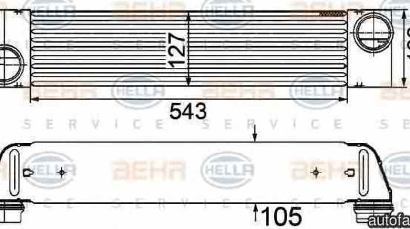 Radiator intercooler BMW 5 E60 HELLA 8ML 376 746-501