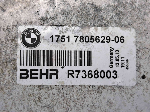 Radiator intercooler Bmw 5 Touring (F11) [Fabr 2011-2016] 7805629 3.0 N57T 190KW / 258CP 3.0 N57T 19...