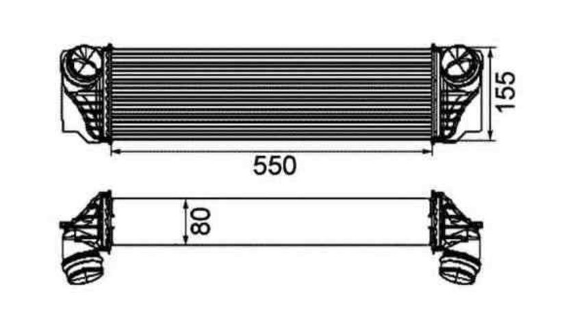 Radiator intercooler BMW 7 (F01, F02, F03, F04) NRF 30793