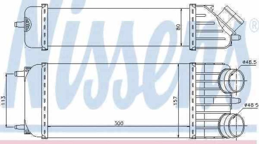 Radiator intercooler CITROËN C2 JM Producator NISSENS 96612