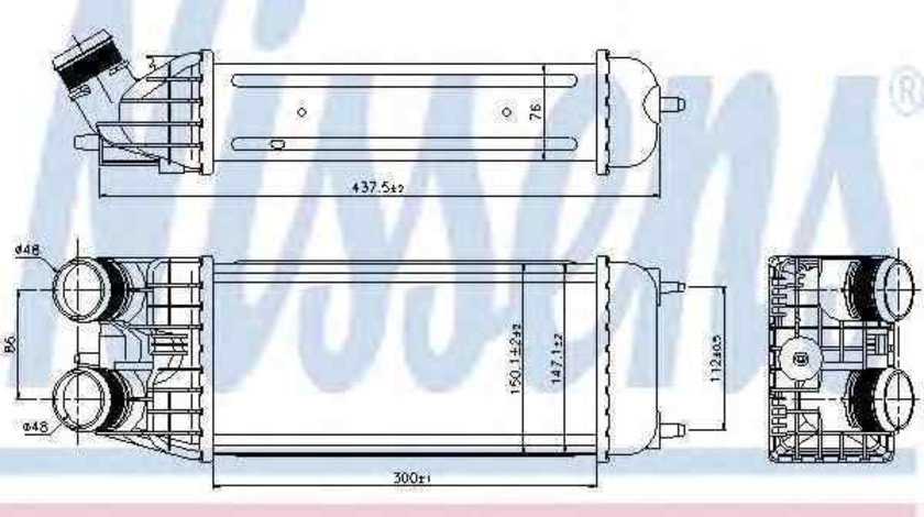 Radiator intercooler CITROËN C3 II NISSENS 96509