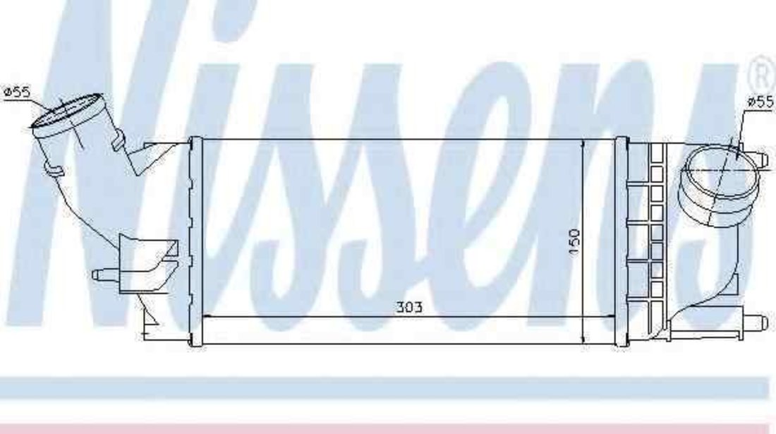 Radiator intercooler CITROËN C5 III Break (TD_) NISSENS 96599