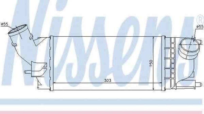 Radiator intercooler CITROËN C5 III (RD_) NISSENS 96599