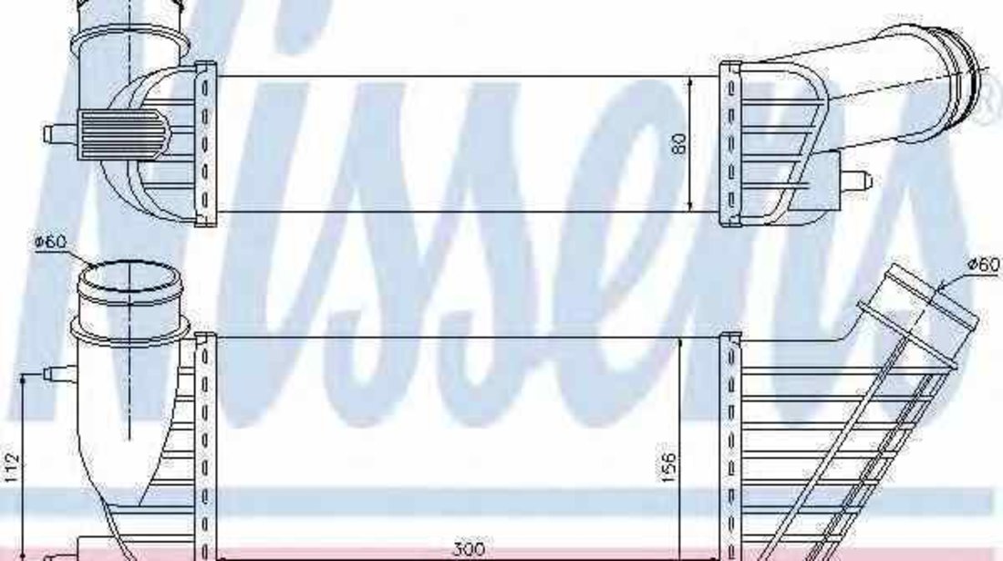 Radiator intercooler CITROËN C8 EA EB NISSENS 96609