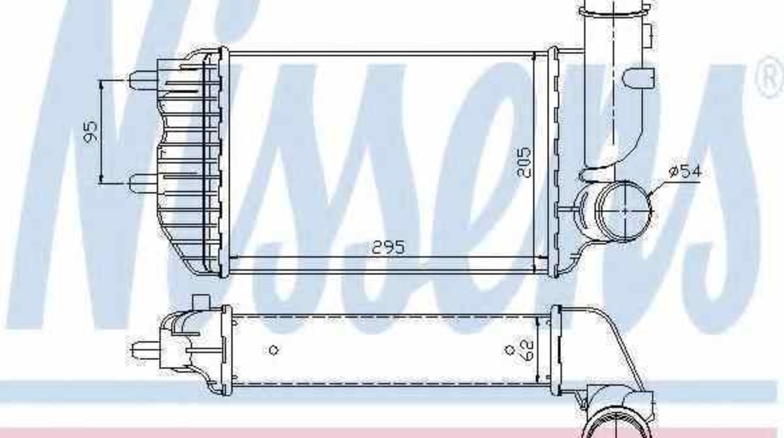 Radiator intercooler CITROËN JUMPER caroserie 244 Producator NISSENS 96889