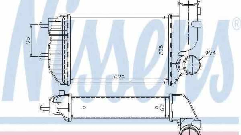 Radiator intercooler CITROËN JUMPER platou / sasiu 244 Producator NISSENS 96889