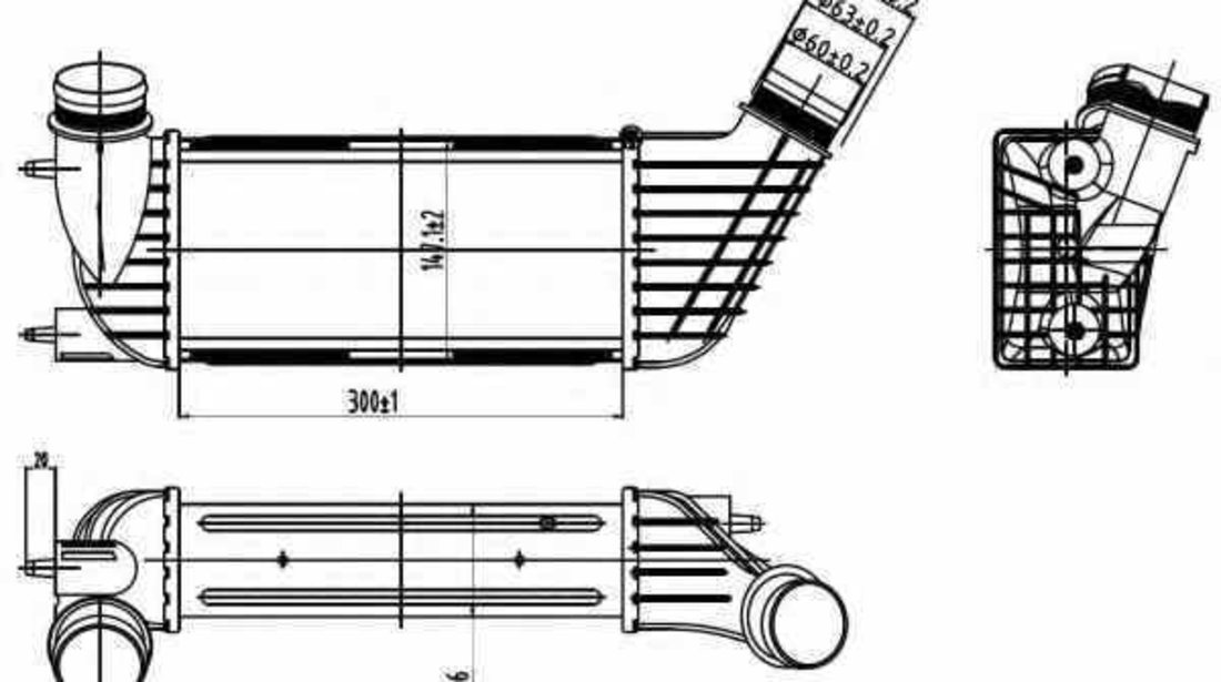 Radiator intercooler FIAT SCUDO platou / sasiu 270 NRF 30192