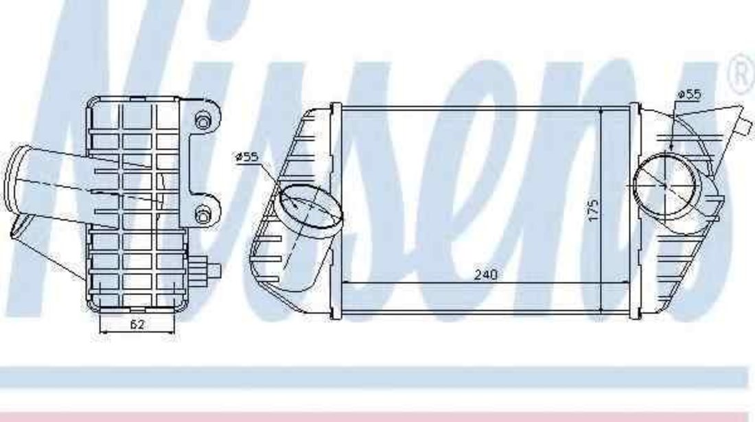 Radiator intercooler FIAT STILO (192) NISSENS 96700