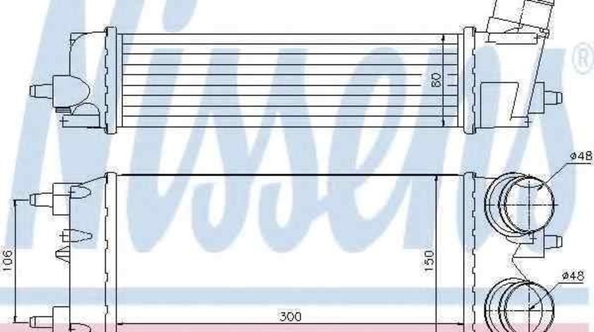 Radiator intercooler FORD B-MAX NISSENS 96553