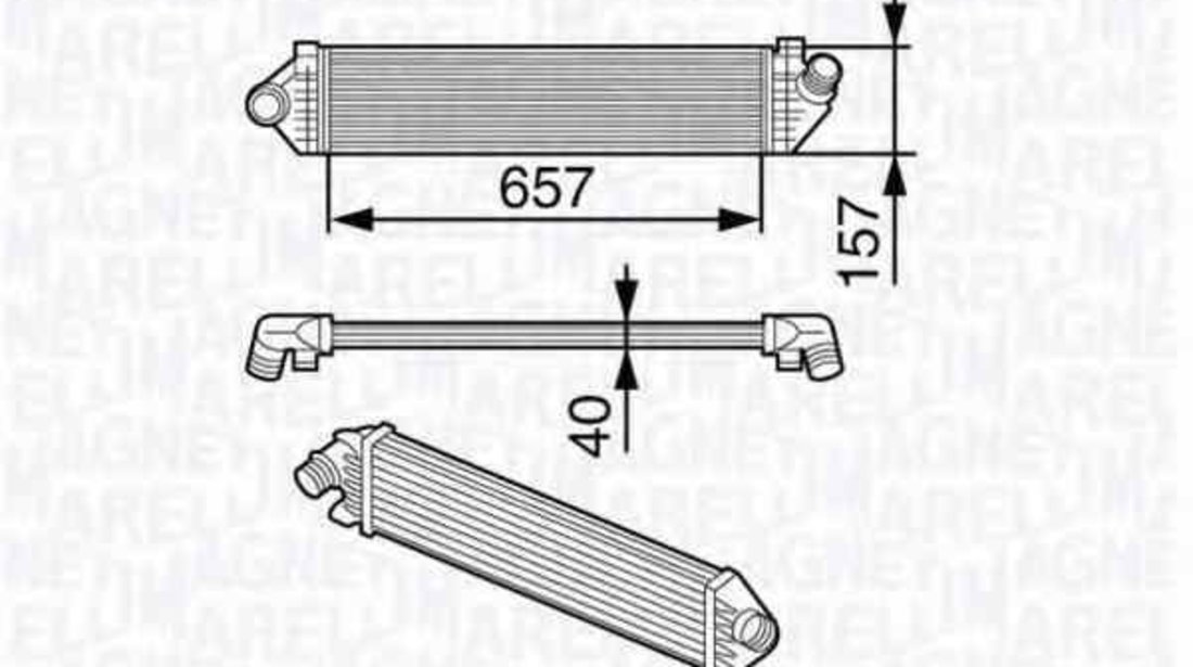 Radiator intercooler FORD C-MAX DM2 MAGNETI MARELLI 351319202050