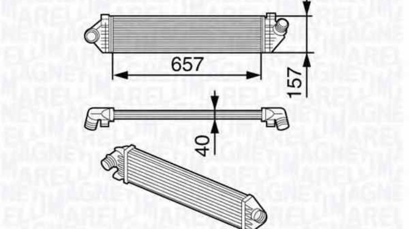 Radiator intercooler FORD C-MAX DM2 MAGNETI MARELLI 351319202050