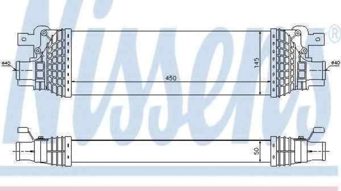 Radiator intercooler FORD FIESTA V (JH_, JD_) NISSENS 96643