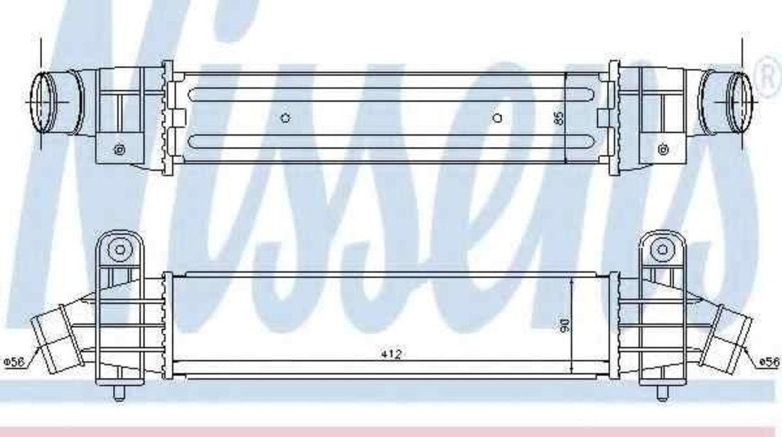 Radiator intercooler FORD MONDEO III limuzina (B4Y) NISSENS 96702 cod intern: 96702RIb