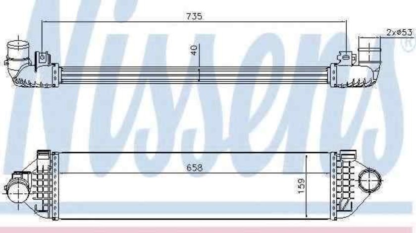 Radiator intercooler FORD MONDEO IV Turnier (BA7) NISSENS 96473