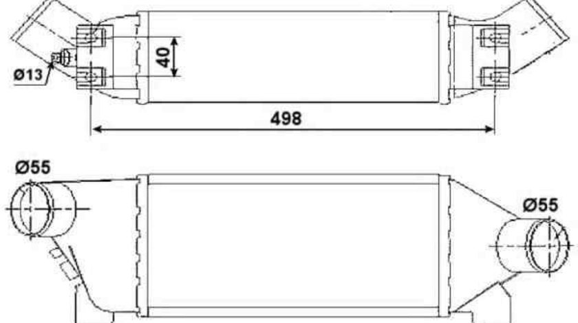 Radiator intercooler FORD TRANSIT bus (FD_ _, FB_ _, FS_ _, FZ_ _, FC_ _) NRF 30259
