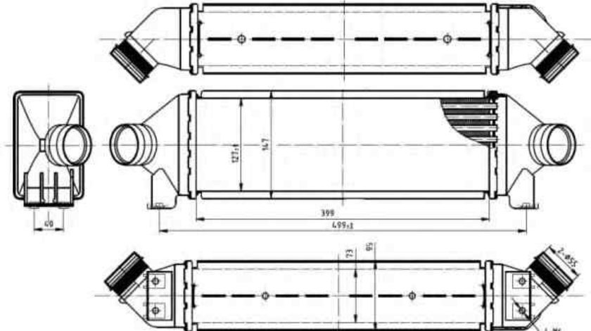 Radiator intercooler FORD TRANSIT bus (FD_ _, FB_ _, FS_ _, FZ_ _, FC_ _) NRF 30887