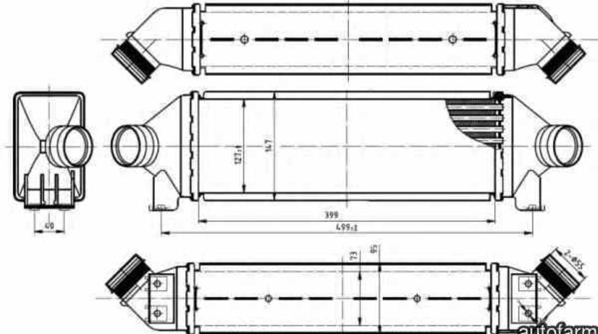 Radiator intercooler FORD TRANSIT bus FD FB FS FZ FC NRF 30887