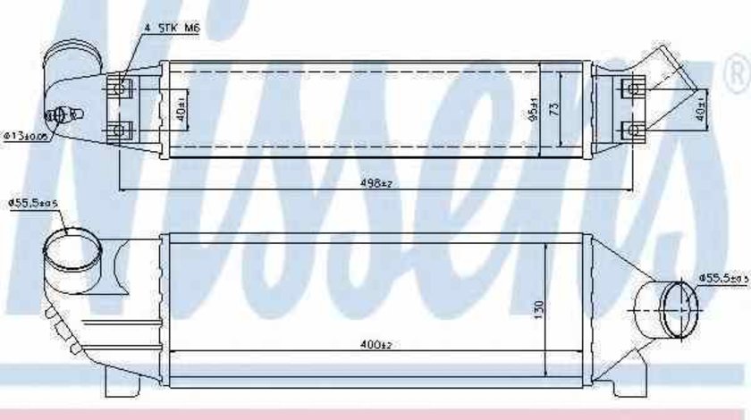 Radiator intercooler FORD TRANSIT caroserie FA NISSENS 96733