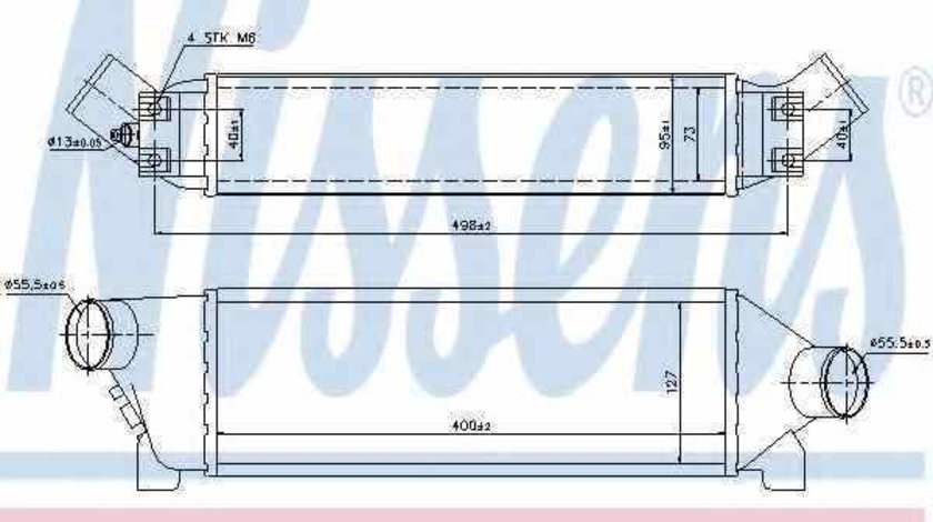 Radiator intercooler FORD TRANSIT platou / sasiu FM FN Producator NISSENS 96642