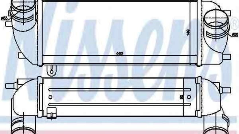 Radiator intercooler HYUNDAI SANTA FÉ III (DM) NISSENS 96559