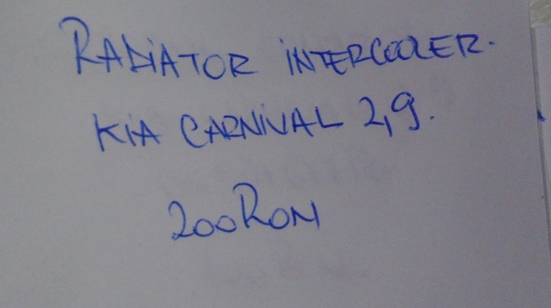 Radiator intercooler kia carnival 2.9