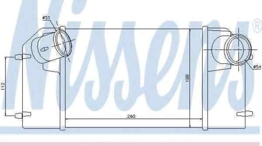 Radiator intercooler LAND ROVER DEFENDER Cabrio (LD) NISSENS 96489