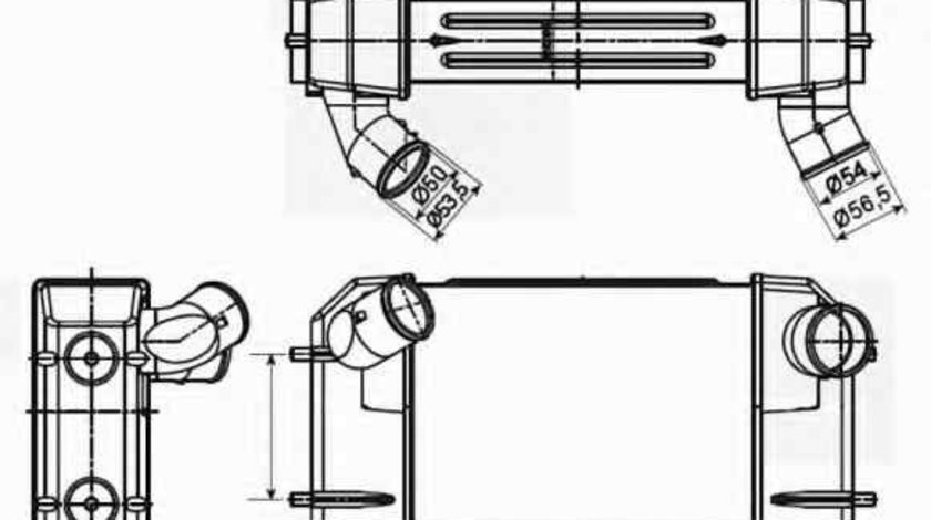 Radiator intercooler LAND ROVER DISCOVERY I (LJ, LG) NRF 30355