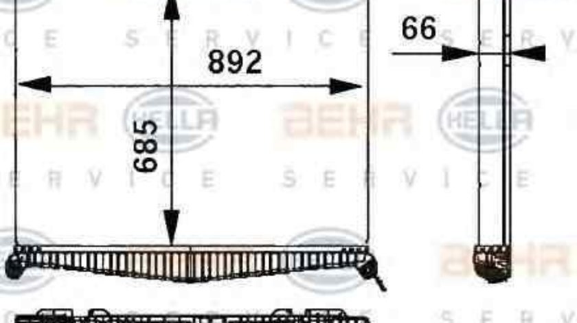 Radiator intercooler MAN TGA HELLA 8ML 376 724-211