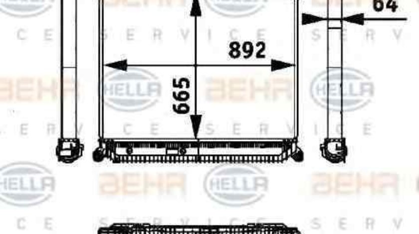 Radiator intercooler MAN TGA HELLA 8ML 376 724-321