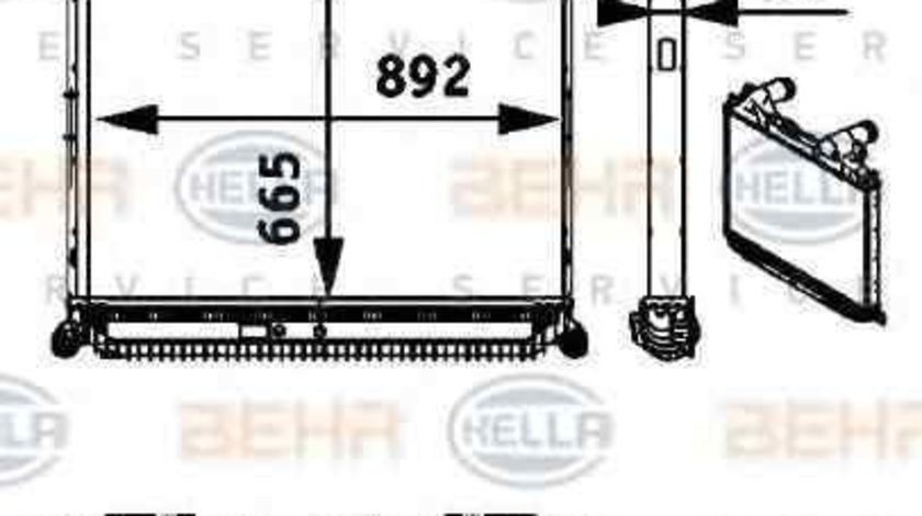 Radiator intercooler MAN TGA HELLA 8ML 376 724-371