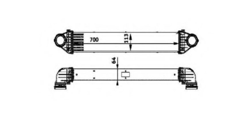 Radiator intercooler MERCEDES A-CLASS (W169) (2004 - 2012) NRF 30900 produs NOU