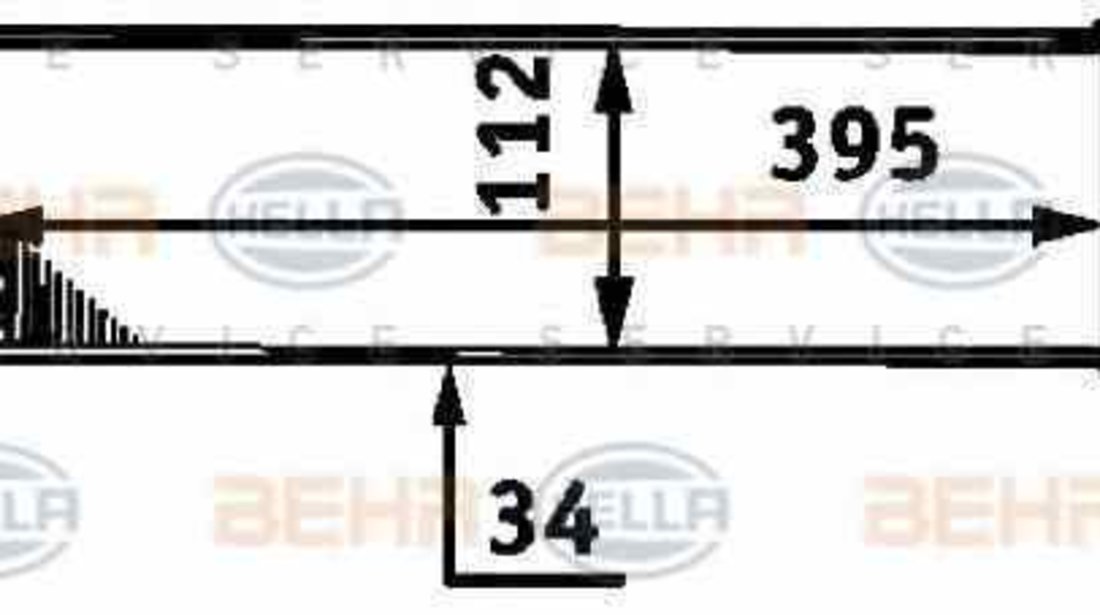 Radiator intercooler MERCEDES-BENZ A-CLASS W168 HELLA 8ML 376 723-311