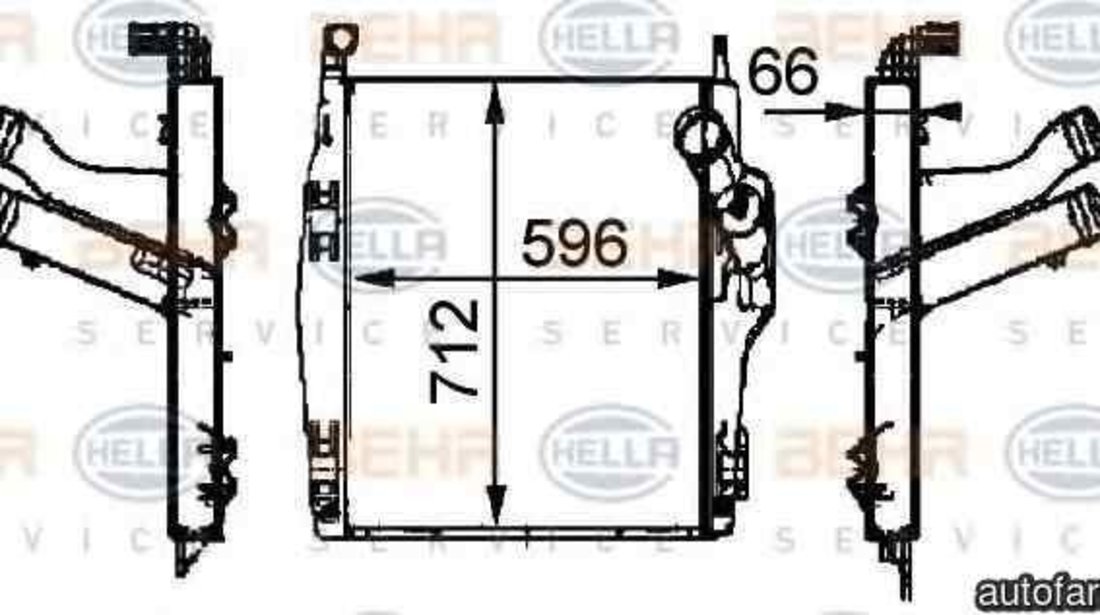 Radiator intercooler MERCEDES-BENZ ACTROS HELLA 8ML 376 724-091