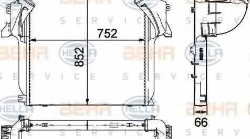 Radiator intercooler MERCEDES-BENZ ACTROS HELLA 8ML 376 724-061