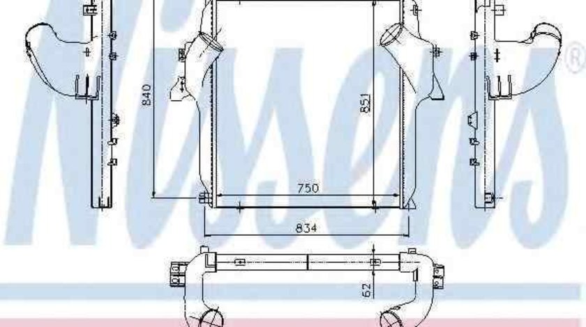 Radiator intercooler MERCEDES-BENZ ACTROS NISSENS 96972