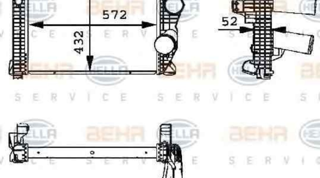 Radiator intercooler MERCEDES-BENZ ATEGO 2 HELLA 8ML 376 723-791