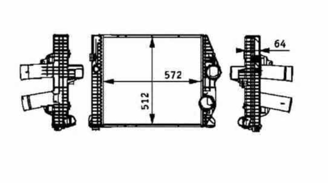 Radiator intercooler MERCEDES-BENZ ATEGO 2 NRF 30211