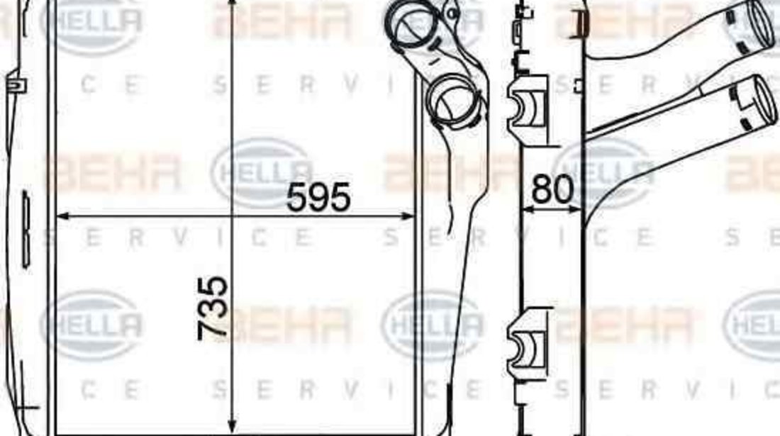 Radiator intercooler MERCEDES-BENZ ATEGO HELLA 8ML 376 758-161