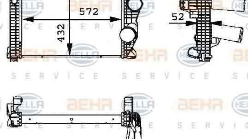 Radiator intercooler MERCEDES-BENZ ATEGO HELLA 8ML 376 723-791