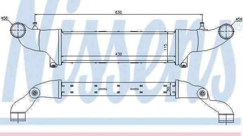 Radiator intercooler MERCEDES-BENZ C-CLASS combi (S202) NISSENS 96859